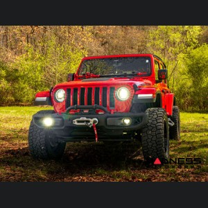 Jeep Wrangler JL LED Fog Light Kit - 4Banger Series - Morimoto - NCS/Wide/White